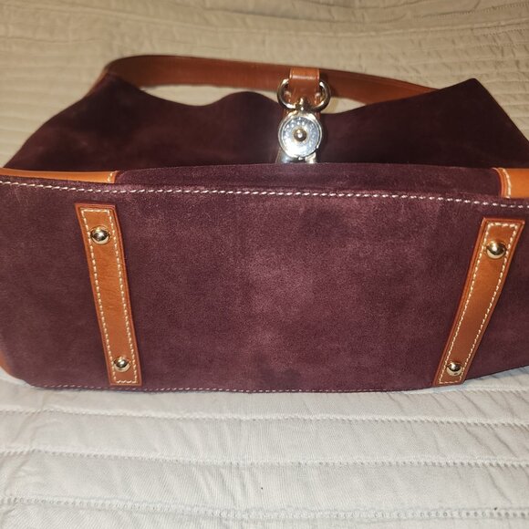 DOONEY & BOURKE~Burgandy Suede Hobo Bag - Picture 2 of 6